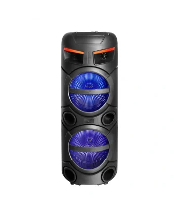 GD-2809 Dijital LED Göstergeli FM Radyolu Mikrofonlu RGB TWS Çift 8 inç Stereo Bass Kablosuz Karaoke Hoparlör