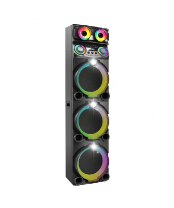 GD-3127 Dijital LED Göstergeli Mikrofonlu RGB TWS Üçlü 12 inç Stereo Bass Kablosuz Karaoke Hoparlör