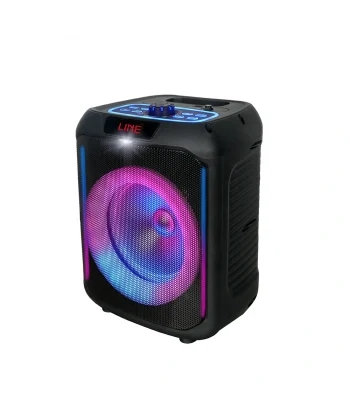 GD-907 Dijital LED Göstergeli FM Radyolu Mikrofonlu RGB TWS 8 inç Stereo Bass Kablosuz Karaoke Hoparlör