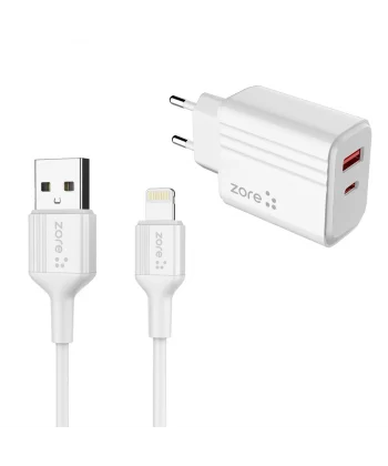 Play Serisi PL05 Lightning 2in1 Seyahat Şarj Aleti 20W