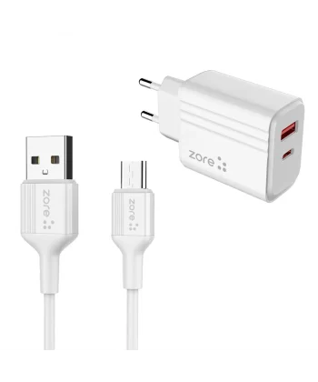 Play Serisi PL06 Type-C 2in1 Seyahat Şarj Aleti 20W