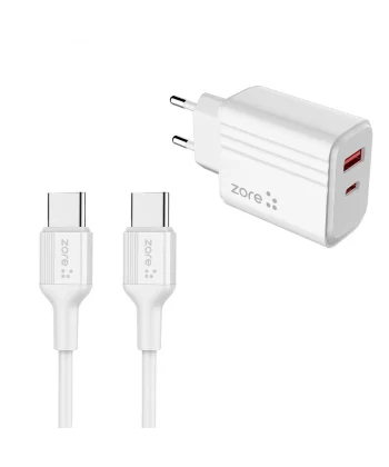 Play Serisi PL07 Type-C to Type-C 2in1 PD Seyahat Şarj Aleti 20W