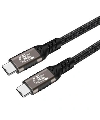 QG01 Type-C to Type-C USB4 PD Data Kablosu 240W 40Gbps 8K@60Hz 1.2 Metre