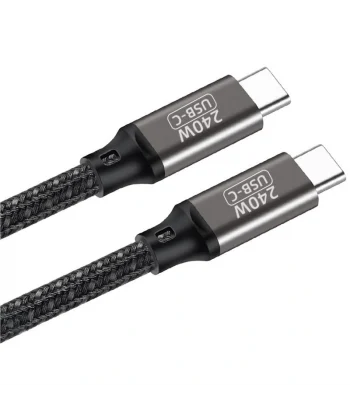 QG02 Type-C to Type-C PD3.1 Data Kablosu 240W 480Mbps 1 Metre