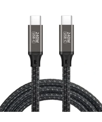 QG02 Type-C to Type-C PD3.1 Data Kablosu 240W 480Mbps 3 Metre