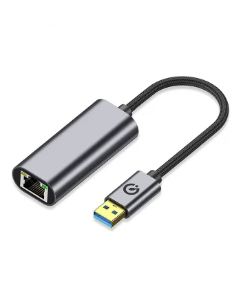 QG03 USB-A to RJ45 USB3.0 Ethernet Dönüştürücü Kablo 1000Mbps 22cm