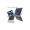 MacBook Air M2 13.6 A2681 2022 Kristal Siyah Kılıf Kapak Koruma