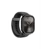 Watch 10 46mm Uyumlu Gleam Fit FullGuard Taşlı Sert PC Kasa ve Ekran Koruyucu Siyah