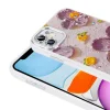 iPhone 11 Kılıf Çiçek Desenli Parlak Taşlı Sert Silikon Garden Kapak
