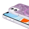 iPhone 11 Kılıf M-safe Şarj Özellikli Fırça Boya Desenli Palet Kapak