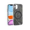 iPhone 11 Kılıf M-safe Şarj Özellikli Fırça Boya Desenli Palet Kapak