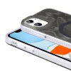 iPhone 11 Kılıf M-safe Şarj Özellikli Fırça Boya Desenli Palet Kapak