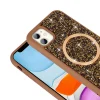iPhone 11 Kılıf Pırlanta Tasarımlı M-safe Şarj Özellikli Mozaik Silikon Kapak