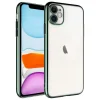 iPhone 11 Kılıf Sert PC Renkli Çerçeveli  Riksos Kapak