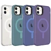 iPhone 11 Kılıf M-safe Şarj Özellikli Buzlu Transparan C-Pro Sert Kapak