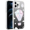 iPhone 12 Pro Max Kılıf Desenli Silver Sert Kapak