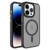 iPhone 13 Pro Max Kılıf Mat Arka Yüzey Wireless Şarj Özellikli Flet M-safe Kapak