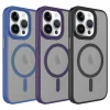 iPhone 13 Pro Max Kılıf Mat Arka Yüzey Wireless Şarj Özellikli Flet M-safe Kapak