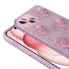 iPhone 14 Kılıf Airbagli Simli Arka Yüzey Işıltı Silikon Kapak