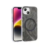 iPhone 14 Kılıf M-safe Şarj Özellikli Fırça Boya Desenli Palet Kapak