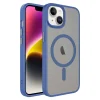 iPhone 14 Plus Kılıf Mat Arka Yüzey Wireless Şarj Özellikli  Flet M-safe Kapak