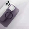 iPhone 14 Pro Kılıf M-safe Şarj Özellikli Buzlu Sert PC  Tuval Kapak