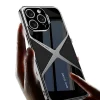 iPhone 14 Pro Kılıf Ultra İnce Kamera Korumalı PC + Deri Arka Yüzey X-Pro Kapak