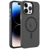 iPhone 14 Pro Kılıf M-safe Şarj Özellikli Buzlu Transparan C-Pro Sert Kapak