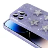 iPhone 14 Pro Max Kılıf Airbagli Simli Arka Yüzey Işıltı Silikon Kapak