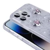 iPhone 14 Pro Max Kılıf Airbagli Simli Arka Yüzey Işıltı Silikon Kapak