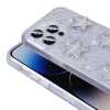 iPhone 14 Pro Max Kılıf Airbagli Simli Arka Yüzey Işıltı Silikon Kapak