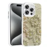 iPhone 14 Pro Max Kılıf Çiçek Desenli Parlak Taşlı Sert Silikon Garden Kapak