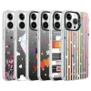 iPhone 14 Pro Max Kılıf Desenli Silver Sert Kapak
