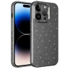 iPhone 14 Pro Max Kılıf Kamera Korumalı Simli Lüks  Koton Kapak