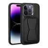 iPhone 14 Pro Max Kılıf Kartlıklı Standlı ​Pu Deri  Memo Kapak