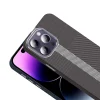 iPhone 14 Pro Max Kılıf M-safe Şarj Özellikli Karbon Fiber Görünümlü Gros Kapak