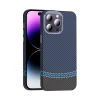 iPhone 14 Pro Max Kılıf M-safe Şarj Özellikli Karbon Fiber Görünümlü Gros Kapak