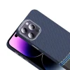 iPhone 14 Pro Max Kılıf M-safe Şarj Özellikli Karbon Fiber Görünümlü Gros Kapak