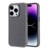 iPhone 14 Pro Max Kılıf M-safe Şarj Özellikli Karbon Fiber Görünümlü Troy Kapak