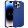 iPhone 14 Pro Max Kılıf Metal Çerçeve ve Buton Tasarımlı Silikon  Luna Kapak
