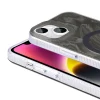 iPhone 15 Kılıf M-safe Şarj Özellikli Fırça Boya Desenli Palet Kapak