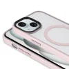 iPhone 15 Kılıf Mat Arka Yüzey Wireless Şarj Özellikli Flet M-safe Kapak