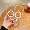 iPhone 15 Plus Kamera Korumalı M-Safe Şarj Özellikli Şeffaf London Sert PC Kapak