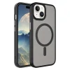 iPhone 15 Plus Kılıf Mat Arka Yüzey Wireless Şarj Özellikli Flet M-safe Kapak