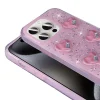 iPhone 15 Pro Kılıf Airbagli Simli Arka Yüzey Işıltı Silikon Kapak