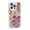 iPhone 15 Pro Kılıf Çiçek Desenli Parlak Taşlı Sert Silikon Garden Kapak
