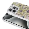 iPhone 15 Pro Kılıf Çiçek Desenli Parlak Taşlı Sert Silikon Garden Kapak
