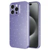 iPhone 15 Pro Kılıf Kamera Korumalı Simli Lüks Koton Kapak
