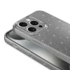 iPhone 15 Pro Kılıf Kamera Korumalı Simli Lüks Koton Kapak