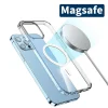 iPhone 15 Pro Uyumlu Kılıf M-safe Şarj Özellikli Şeffaf Sert PC Kapak